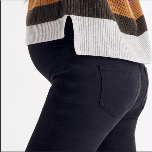 Madewell Maternity Over The Belly Skinny Jeans: Lunar Black Wash - Tencel Denim - Picture 5 of 11
